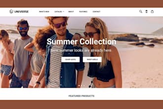clothing ecommerce website summer wear shopify store winter athletic wear store