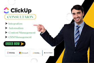 your clickup consultant, setup clickup project management boards automation