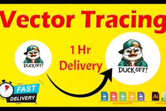vector trace your image or logo in 1 hour