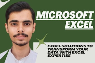 handle all your ms excel needs formulas, custom solutions and much more