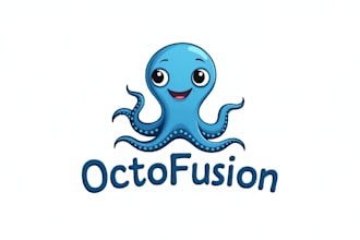 make octopus mascot logo for you with new concept