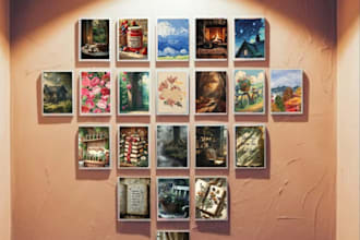 create unique printable wall art using canva, ai and public domain