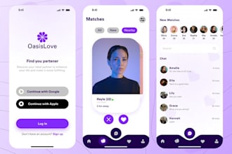 develop tiktok clone app, dating app ui ux in figma flutter app android ios
