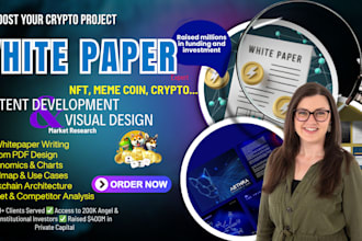 write and design blockchain, meme coin and crypto white paper ico, gitbook