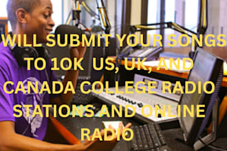 submit your song to the most active college radio stations worldwide with proof