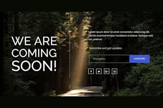 design a stunning coming soon or under maintenance page with countdown