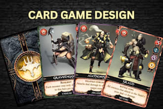draw card game design trading card game card game art board game card box design