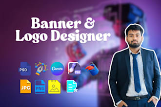 design custom banners, sliders, logo, and brand visuals