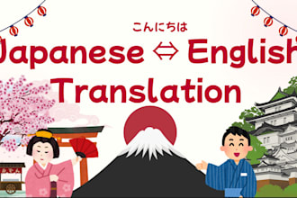 quick and natural english to japanese translation  for any topic