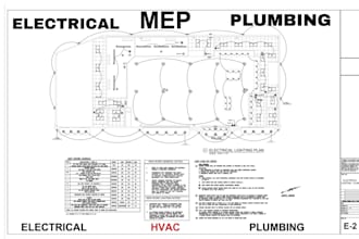 design hvac, plumbing, electrical mep drawing and commercial permit plans