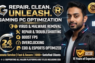 repair gaming pc computer virus malware boost fps optimization overclock cod