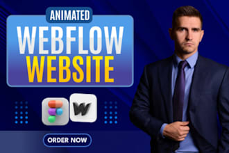 design or develop animated webflow website, figma to framer website