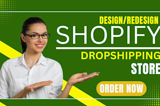 redesign your shopify website or dropshipping store for high conversions