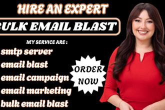 do email marketing email blast or send bulk emails, smtp server, mailchimp