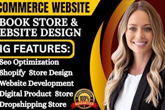 setup digital product, shopify store, ebook website, digital downloadable store