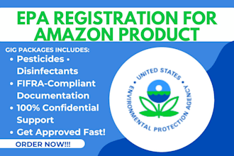 do epa registration for your amazon product or disinfectant