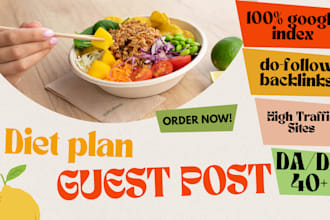 write article on healthy meal, diet plans for weight loss to post on health blog