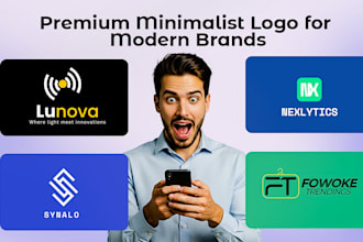 design a premium minimalist logo for your saas, modern brand