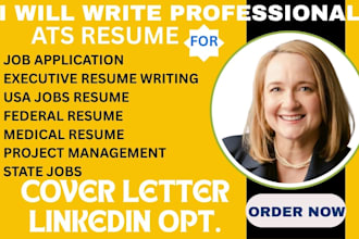write and upgrade your ats resume CV cover letter and linkedin