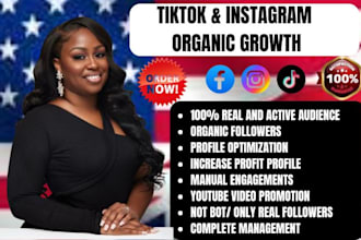 organic growth and engagement management for instagram and tiktok