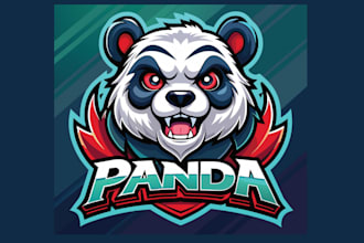 design a professional and unique panda logo for your brand