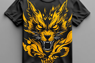 create vintage retro illustration for t shirt design