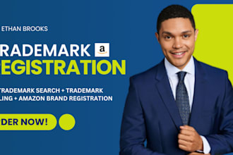 perform trademark search, register brand with a trademark in the US, UK, canada