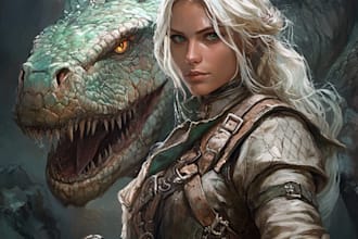 create a dragons and dnd character illustration