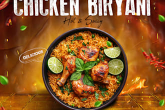 design eye catching food posters, restaurant flyers