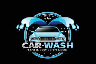 design a custom car garage, wash logo your brand identity