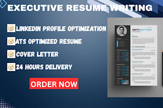 write ats optimized executive resume and cover letter to win jobs