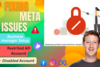 fix fb ad account and  business manager restriction or disable issue