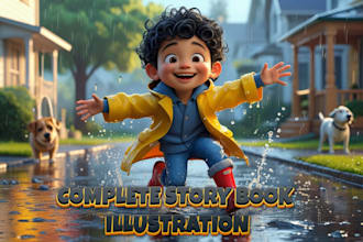 do children storybook illustration book illustration story book cover design