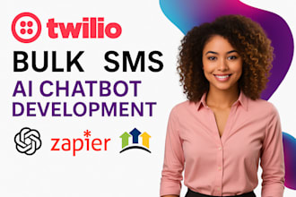build a twilio voice call chatbot, ivr, sms, whatsapp chatbot integration