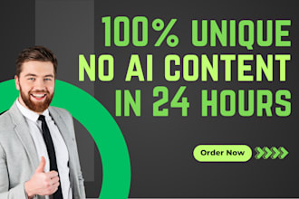 write 1500 words SEO article blog post within 24 hours no ai