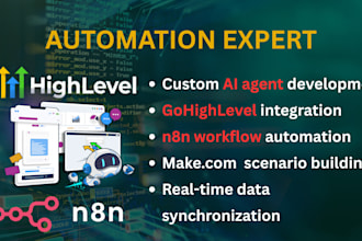 automate gohighlevel with n8n, make and zapier