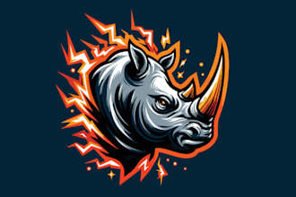 craft a high quality rhino logo with unlimited revisions