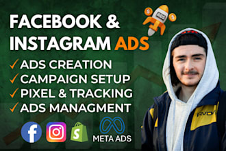 be your social media manager, facebook ads campaign, instagram ads and meta ads