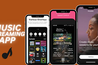 develop music streaming app music app streaming website