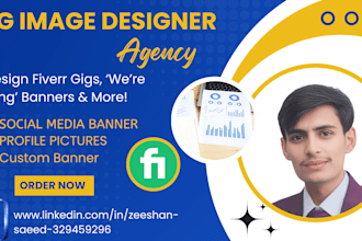 design fiverr gig images, we are hiring, banners, and custom graphics
