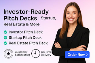 design powerpoint startup pitch deck or real estate investor pitch deck