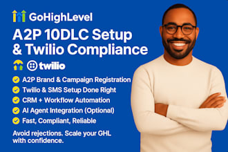 setup gohighlevel a2p 10dlc registration, ghl a2p sms twilio a2p 10dlc, ai agent