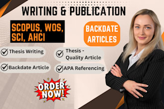 write and publish scholarly articles in scopus, wos, ahci indexed journals