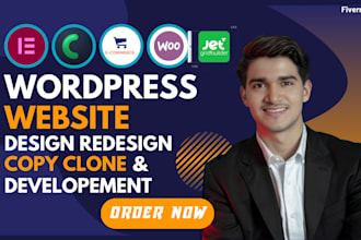 build wordpress website and design redesign copy clone elementor pro crocoblock
