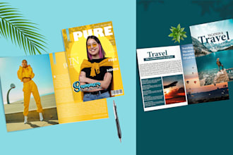 design professional magazine cover, layout, catalog in 24 hr