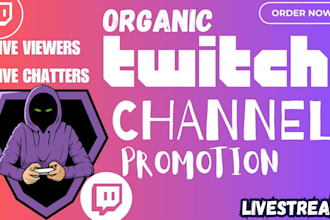 promote your livestream to bring in real live viewers and chatters