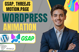 build interactive gsap motion page builder three js animated wordpress website
