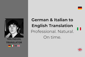 translate german or italian text to fluent english