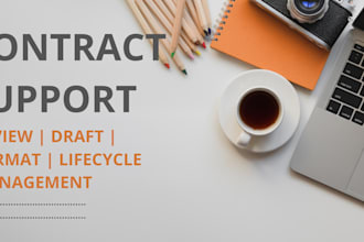 support your contract lifecycle management and operating procedures