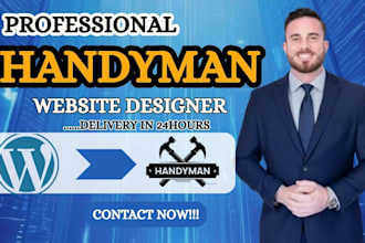 make handyman cleaning interior  roofing hvac wordpress company website plumbing